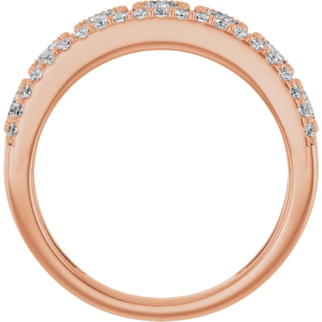 1 CTW Lab-Grown Diamond Ring Solid 14K Rose Gold