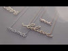 Solid 14K Gold Script Necklaces Love Mama Mrs Believe 