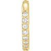 12.5 MM Natural Diamond Hinged Huggie Hoop Single Earring Solid 14K Yellow Gold