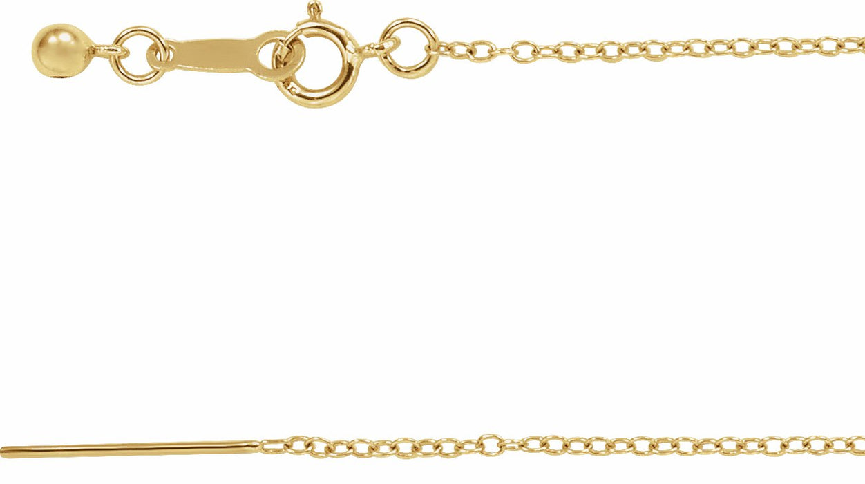 Wear Everyday® Adjustable Charm Threader 1.1. MM Cable Chain 6-8" Bracelet or 16-22" Necklace