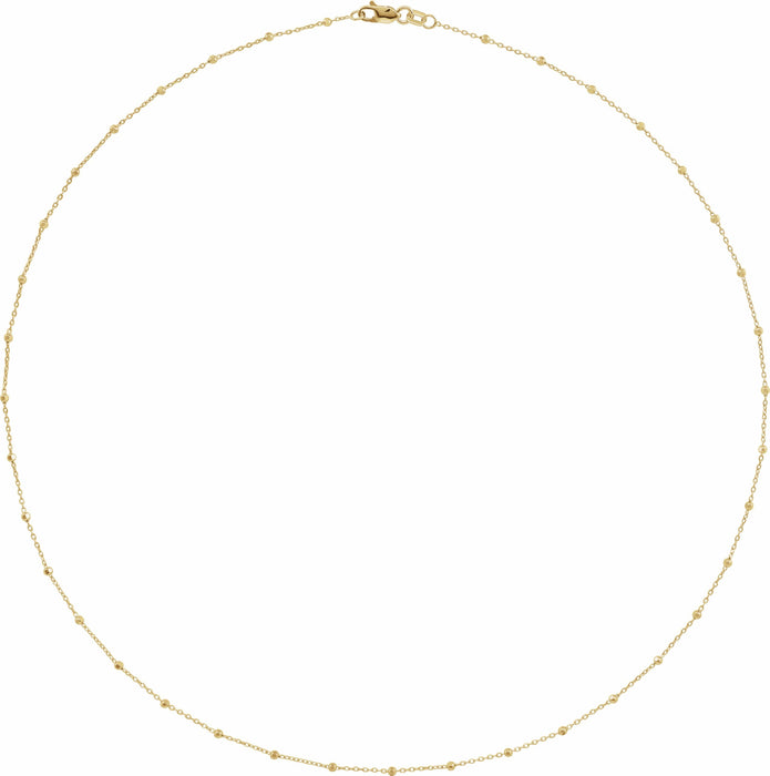 .85 MM Cable 7" to 24" Chain Necklace in 14K Yellow Gold 302® Fine Jewelry Storyteller by Vintage Magnality