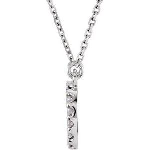 D Initial Diamond 16" Necklace 14K White Gold Ethical Sustainable Fine Jewelry Storyteller by Vintage Magnality