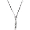 L Initial Diamond 16" Necklace 14K White Gold Ethical Sustainable Fine Jewelry Storyteller by Vintage Magnality