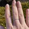 Model wearing Diamond Stackable Ring 14K White Gold by Vintage Magnality