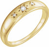 Celestial Natural Diamond Starburst Ring 14K Yellow Gold