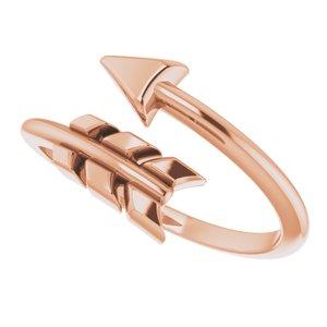 Arrow Ring 14K Rose Gold Ethical Sustainable Fine Jewelry Storyteller by Vintage Magnality