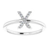 Diamond X Initial Ring Sterling Silver 302® Fine Jewelry Vintage Magnality
