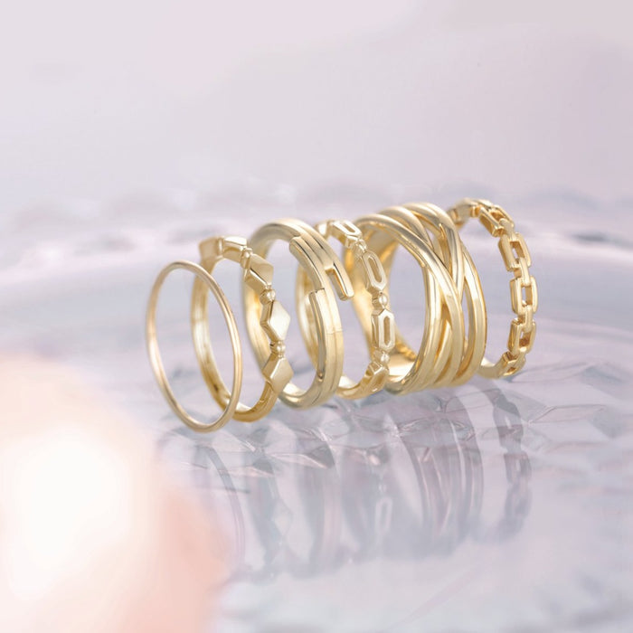 1 MM Stackable Ring 14K Yellow Gold 