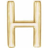 Single Initial H Earring 14K Yellow Gold Ethical Sustainable Fine Jewelry Storyteller by Vintage Magnality