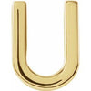 Single Initial U Earring 14K Yellow Gold Ethical Sustainable Fine Jewelry Storyteller by Vintage Magnality