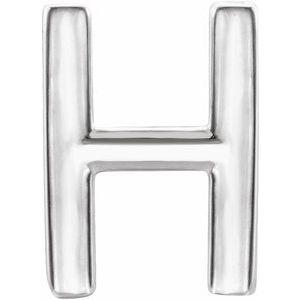 Sterling Silver Single H Initial Earring 302® Fine Jewelry Storyteller by Vintage Magnality