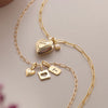 Diamond Heart Charm Pendant 14K Yellow Gold