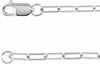 1/6 CT Diamond Micro Bezel-Set 18" 1.95 MM Elongated Flat Link Chain Necklace 14K White Gold Storyteller by Vintage Magnality