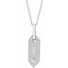Shield I Initial Diamond Pendant Necklace 16-18" 14K White Gold 302® Fine Jewelry Storyteller by Vintage Magnality