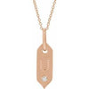 Shield U Initial Diamond Pendant Necklace 16-18" 14K Rose Gold 302® Fine Jewelry Storyteller by Vintage Magnality