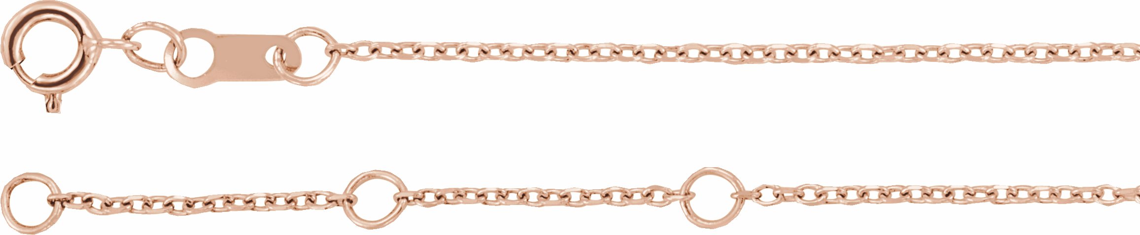 Rainbow Multi-Gemstone Bar Bracelet in 14K Rose Gold by Vintage Magnality