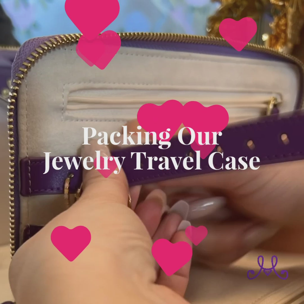 Video showing us packing our jewelry travel case wallet