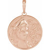 Athena Coin Pendant in 14K Rose Gold