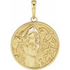 Athena Coin Pendant in 14K Yellow Gold