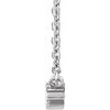 3.0 MM Natural Bezel-Set Diamond 1/10 CTW Solitaire Adjustable Necklace in 14K White Gold or Sterling Silver