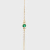 Lab-Grown Emerald Bezel-Set Birthstone Bracelet in 14K Yellow Gold
