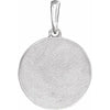Celestial Dreams Natural Gemstone Coin Pendant 14K White Gold or Sterling Silver Back View 