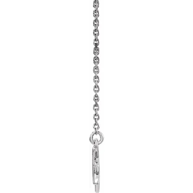Celestial Stargazer Natural Diamond Necklace in 14K White Gold or Sterling Silver