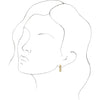 Chain Link Wear Everyday™ Hoop Earrings 14K Yellow Gold on Model Rendering