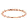 Classic Skinny Rope Wear Everyday™ Band Ring 1.3 MM in Rose Gold