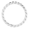 Classic Skinny Rope Wear Everyday™ Band Ring 3 MM in White Gold or Sterling Silver