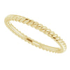 Classic Skinny Rope Wear Everyday™ Band Ring 2 MM in Yellow Gold 