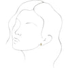 Natural Diamond Cluster Bezel-Set Stud Earrings 14K Yellow Gold