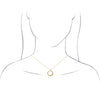 Moon Beam Bling Natural Diamond Adjustable Necklace 14K Yellow Gold