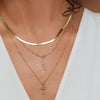 Diamond Faith Charm and 14K Yellow Gold Necklaces