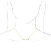 Constellation Bar Natural Diamond Necklace in 14K Yellow Gold on Model Rendering