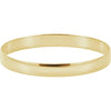 Wear Everyday™ 8 MM Half Round Bangle Bracelet 7 3/4" Solid 14K Yellow Gold 