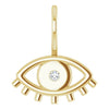Evil Eye Natural Diamond Charm Pendant in 14K Yellow Gold
