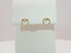 Diamond Circle Earrings 14K Yellow Gold