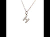 Video of Petite Natural Diamond Initial Pendant Adjustable Necklace Initial H in 14K White Gold
