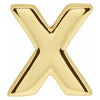 Block X Initial Slide Through Pendant Charm in 14K Yellow Gold
