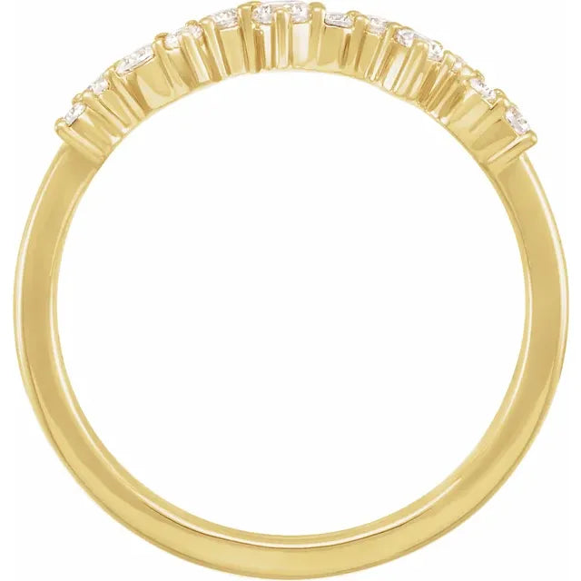 Scattered Stackable 1/4 CTW Lab-Grown Diamond Ring in 14K Yellow Gold 