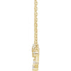 Libra Zodiac Constellation Natural Diamond Necklace in 14K Yellow Gold Side View