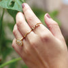 Model wearing Zodiac Diamond Ring in 14K Yellow Gold