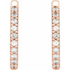 Wear Everyday™ Natural Diamond 1/6 CTW 15 MM Hoop Hinged Earrings in 14K Rose Gold