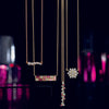 Pink Mosaic Natural Gemstone Sapphire Garnet Tourmaline Necklace in 14K Yellow Gold 