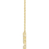 Pisces Zodiac Constellation Natural Diamond Necklace in 14K Yellow Gold Side View