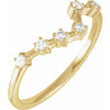 Pisces Constellation Zodiac Natural Diamond Ring in 14K Yellow Gold