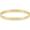 Wear Everyday™ 6 MM Half Round Bangle Bracelet 7 3/4" Solid 14K Yellow Gold 