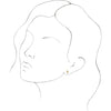 Celestial Starburst Natural Diamond Stud Earrings in 14K Yellow Gold on Model Rendering