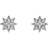 Stargazer Natural Diamond .08 CTW Stud Earrings 14K White Gold 